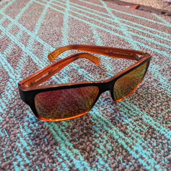 Rudy Project Ultimatum Shock Sunglasses Fire Red Orange Mirror Italy - Picture 3 of 15